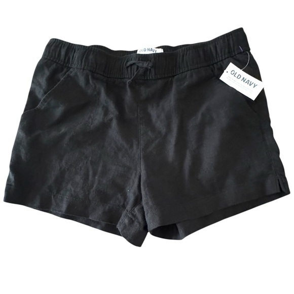 NWT Old Navy Girls Size L (10-12)
Black Elastic/Drawstring Waist Linen Shorts - Picture 5 of 8